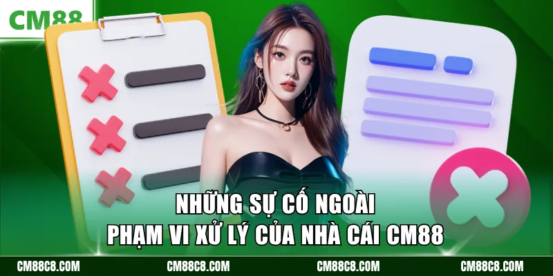 Những sự cố ngoài phạm vi xử lý của nhà cái CM88